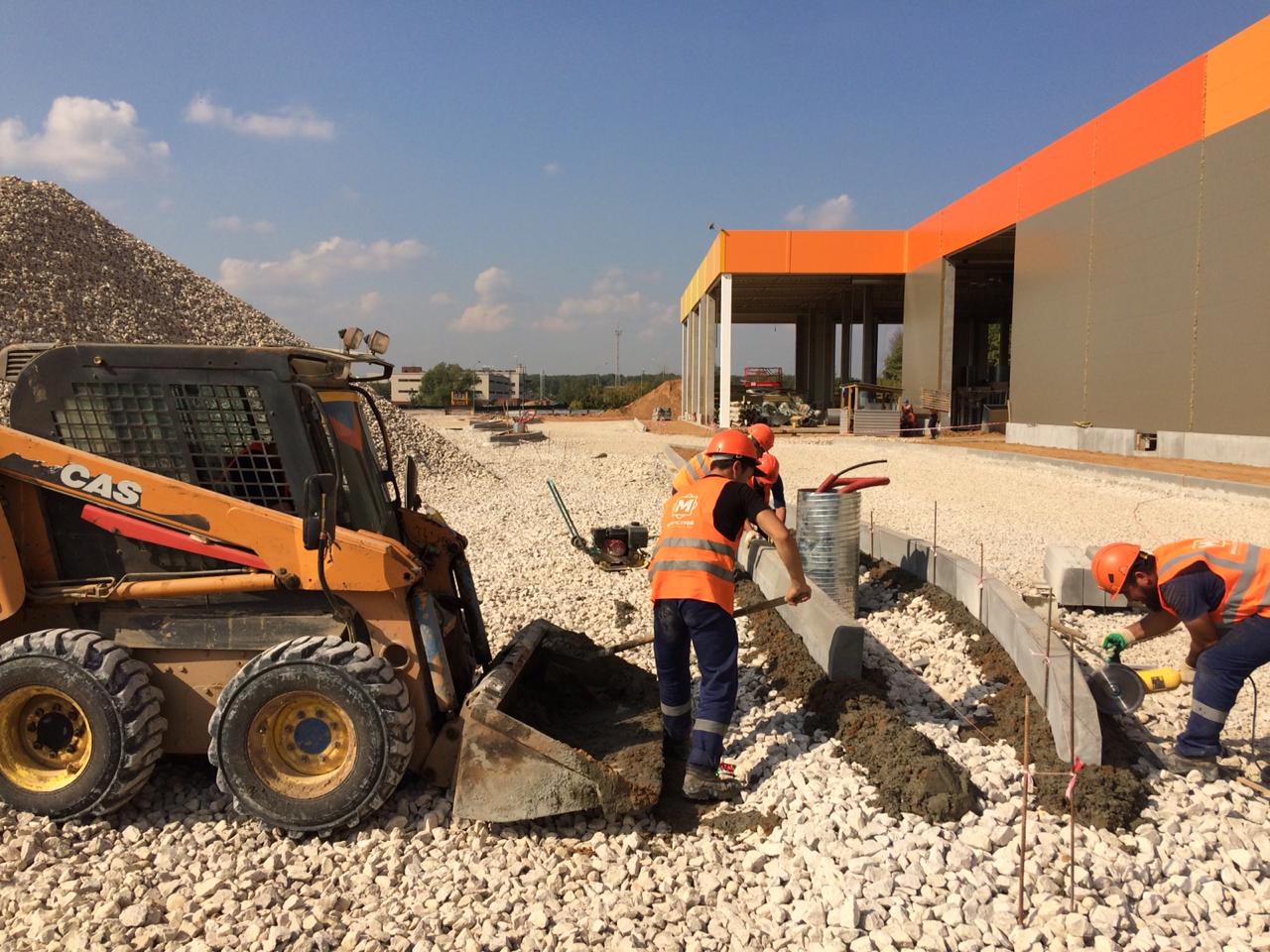 установка бордюров